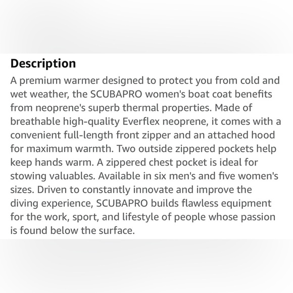 Women's Black Dive Boat Jacket Scuba Pro - NEVER WORN Rare Size 2XL - Picture 7 of 9